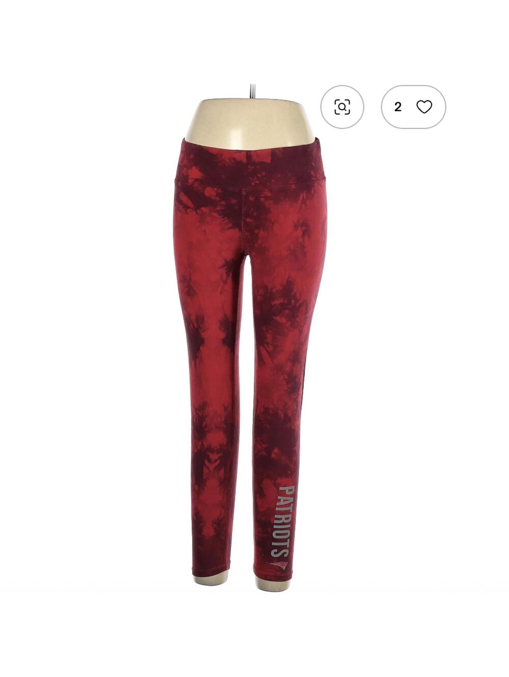 NFL Patriots Red Tie-Dye Active Pants Size L